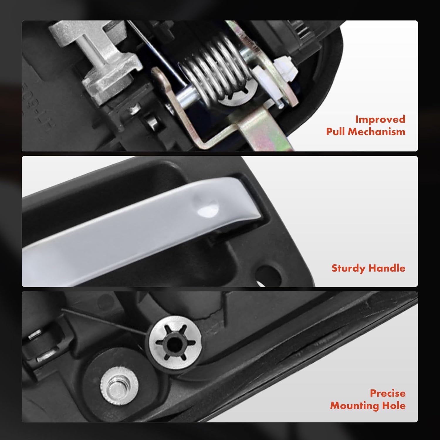 A-Premium Front Left Driver Side Exterior Door Handle with Keypad Hole Compatible with Ford F-150 F150 2009-2014, Textured Black Housing with Chrome Lever, Replace# CL3Z1522405AAMA