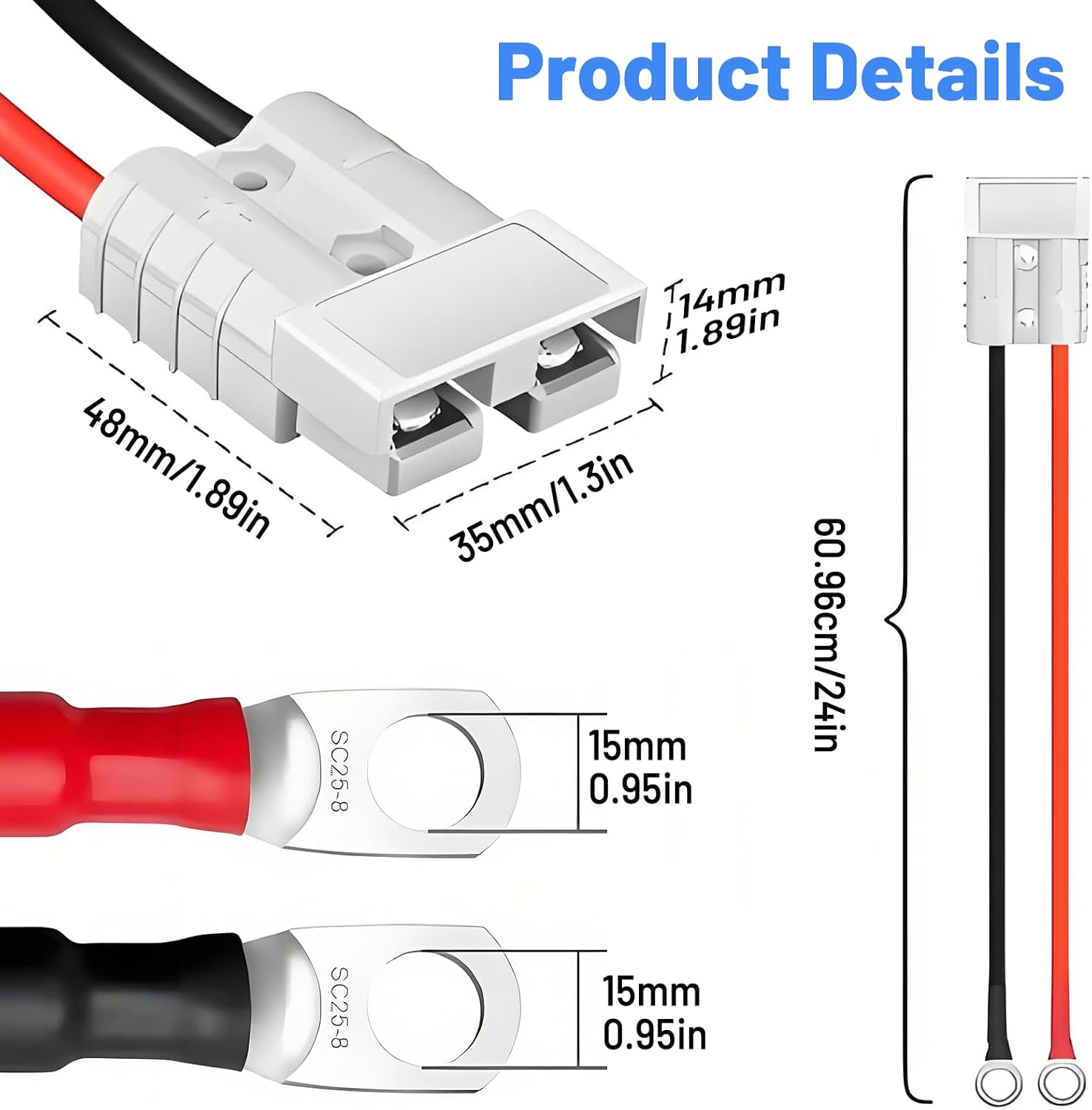 WattCycle 24V Trolling Motor Connection Kit