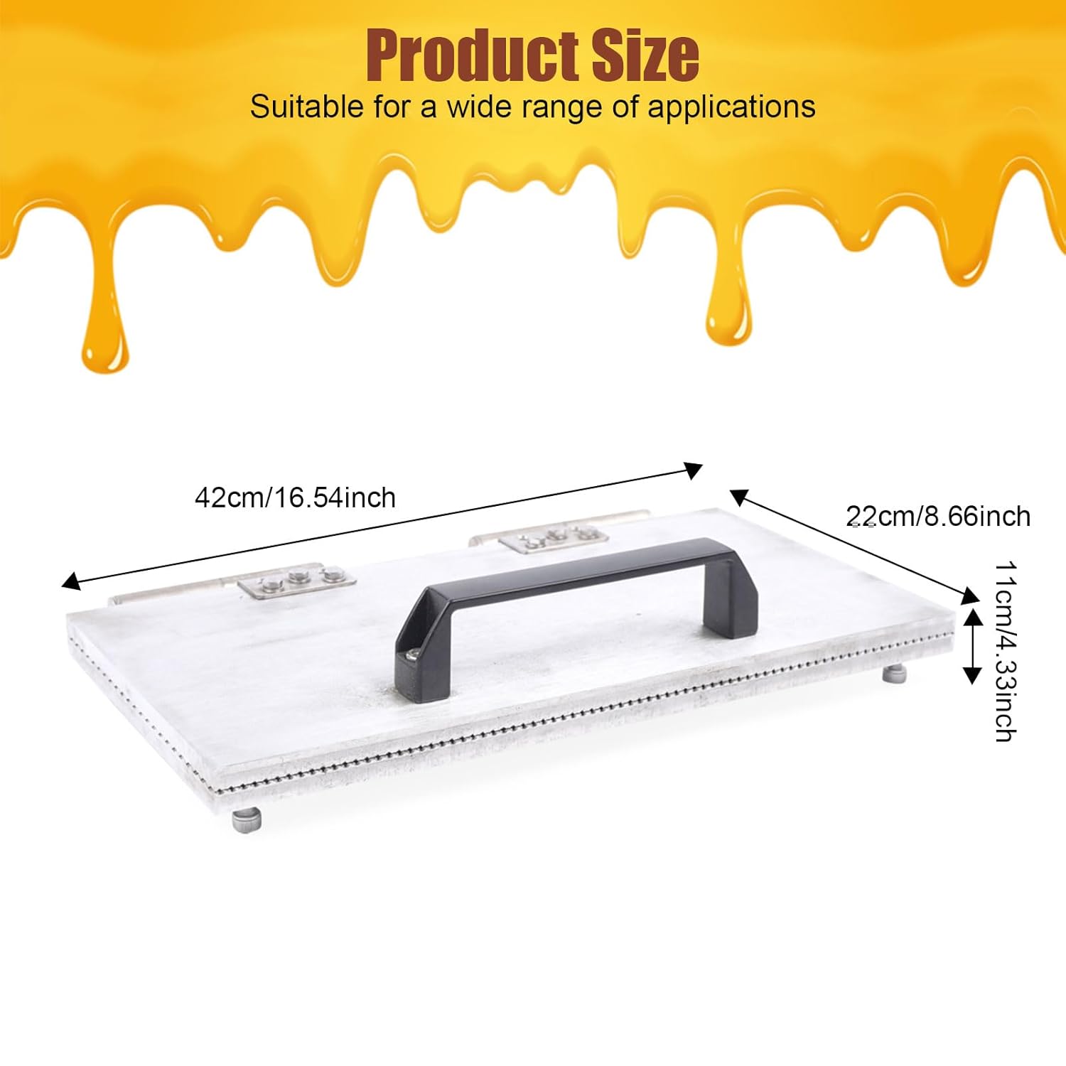 Comb Foundation Tool, 4.7mm Bee Wax Foundation Sheet Mold Casting Tool Wax Foundation Sheet Mold Casting Machine Beeswax Embossing Mold Press Mold for Beekeeping Supply 220 x 420mm