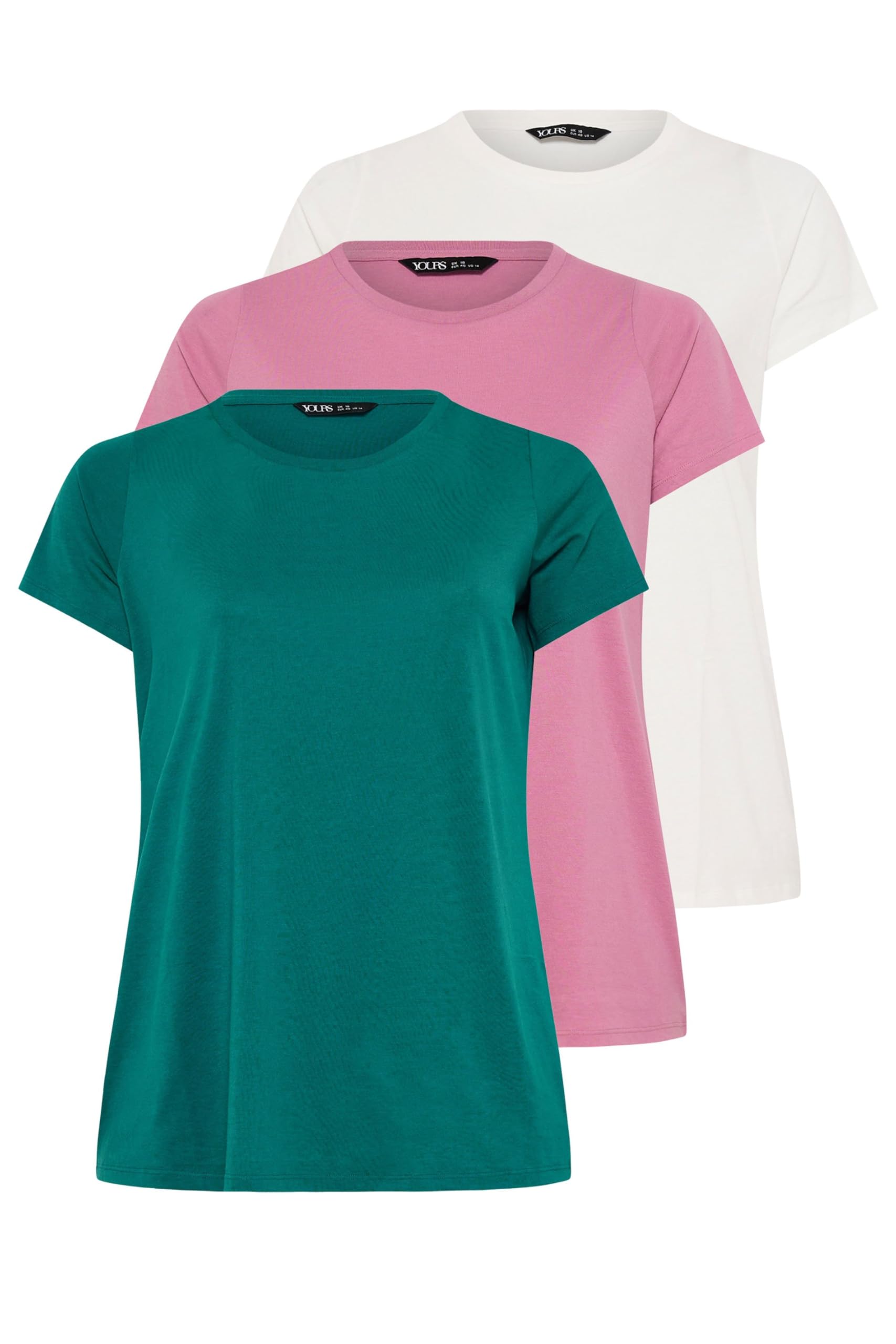 Yours Women's Multicolor 3 Pack Core T-Shirts | : 30/32