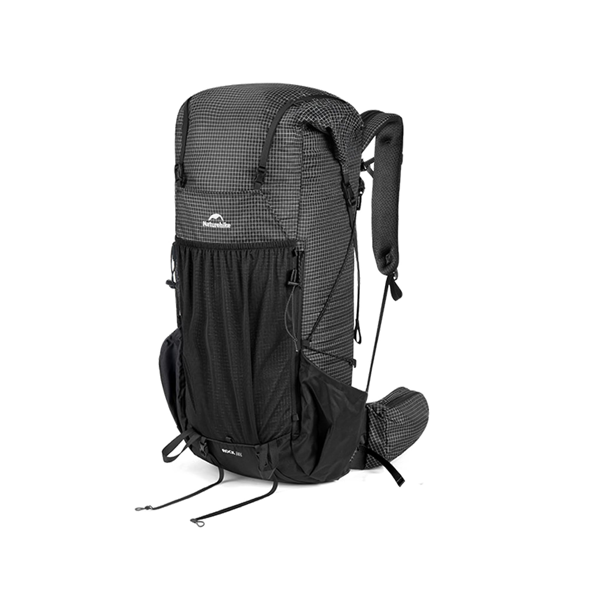 windhike Naturehike Rock 2.0 plecak turystyczny 2026, ulepszony, 30 l/45 l/60 l, lekki plecak z systemem nośnym Mount Ridge, przechowywaniem i mocowaniem, ochrona przed deszczem, zwijany top, kieszeń