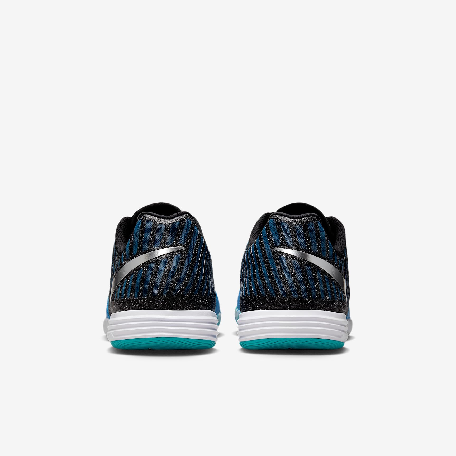 Nike Lunargato II Scarpe da Calcio Basse Interni Argento Metallizzato Blu Nettuno Nero