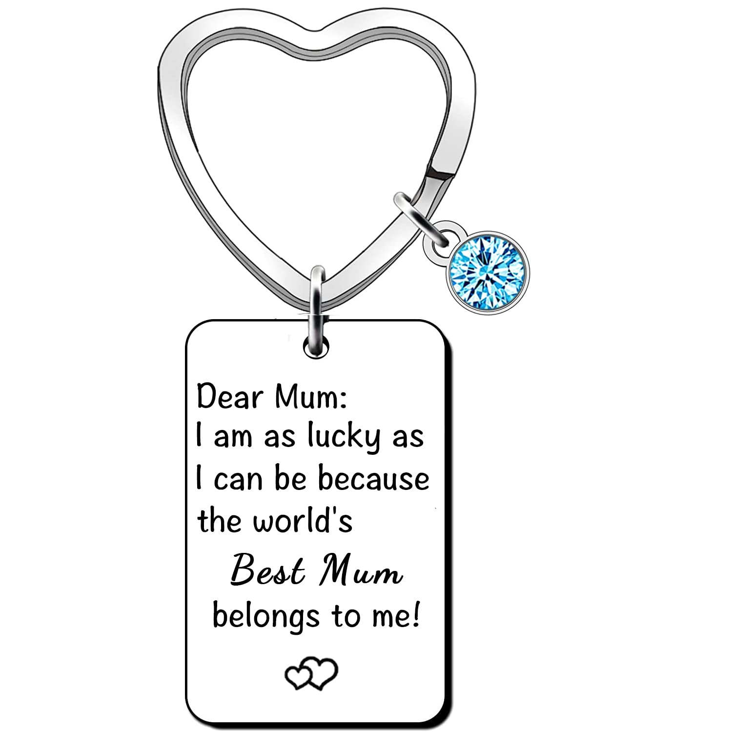 ZZYMothers Day Gifts, Gifts for Mum, Mum Gifts, Mum Keyring Suitable for Mum Birthday Gifts, Thank You Gift, Christmas Gifts, etc (Best Mum Belongs to Me)