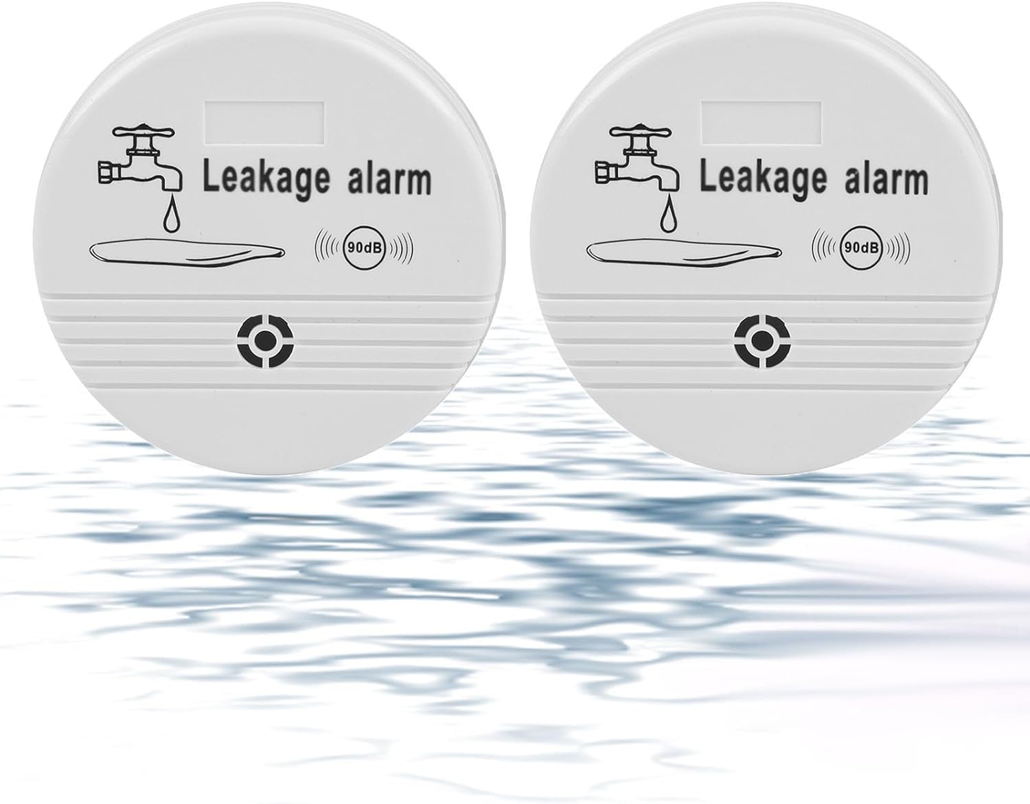 2 Pack Wireless Water Detectors, 90 dB Alarm Sensor, Sensitive Leak and Drip Detector, Suitable for Home Kitchen, Toilet, Floor, Battery Powered, Work Alone, Flood Sensor for Basement