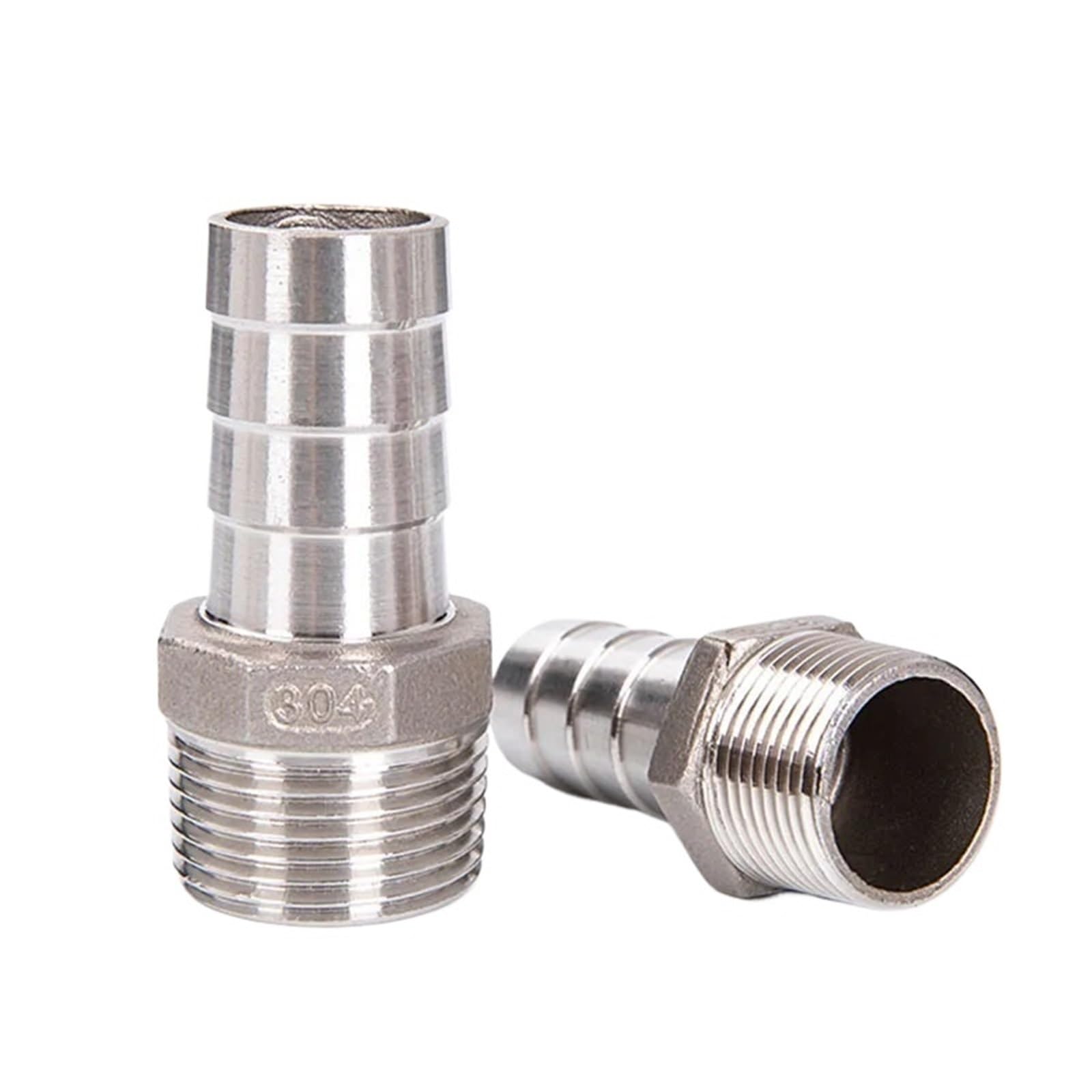 6mm 8mm 10mm 12mm 13mm 14mm 15mm 16mm 18mm 19mm Hose x 1" BSPP Male Thread 304 Stainless Steel Pipe Fitting(8mm)