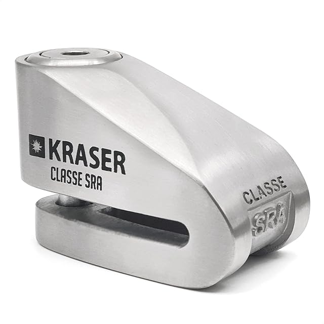 KRASER KR110S SRA Zatwierdzone Disc Kłódka Antykradzieżową Tarcza hamulcowa motocykla 10 mm Podwójne zamknięcie, 3 klawisze + kabel przypomnienia