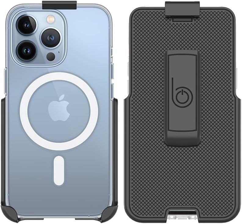 BELTRON Belt Clip Holster Compatible with Apple Clear Case for iPhone 13 Pro Max - Features: Built in Kickstand (Holster Only, Case is NOT Included) - Image 3