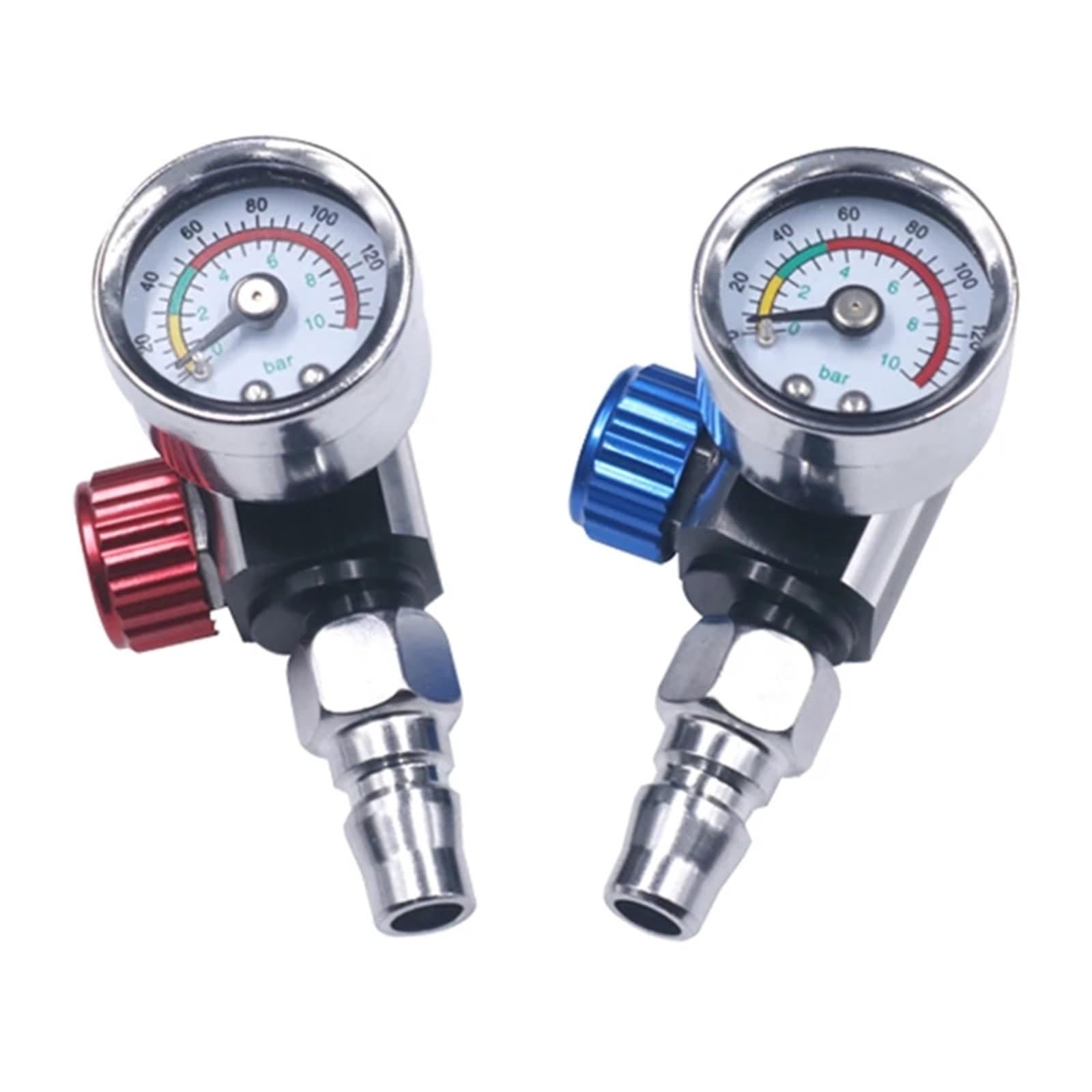 1/4” Gun-Air Pressure Regulator with Pressure Gauge Practical Pneumatic Tool Adapter for Air Gun-Spray Gunand Tool(Red)