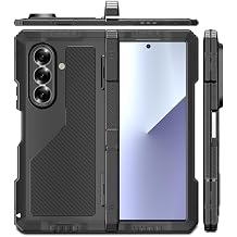 Generic case Compatible with Samsung Galaxy Z Fold 8 Ultra Color Black Metal Frame Stand Case Full Hard Silicon flip Cover