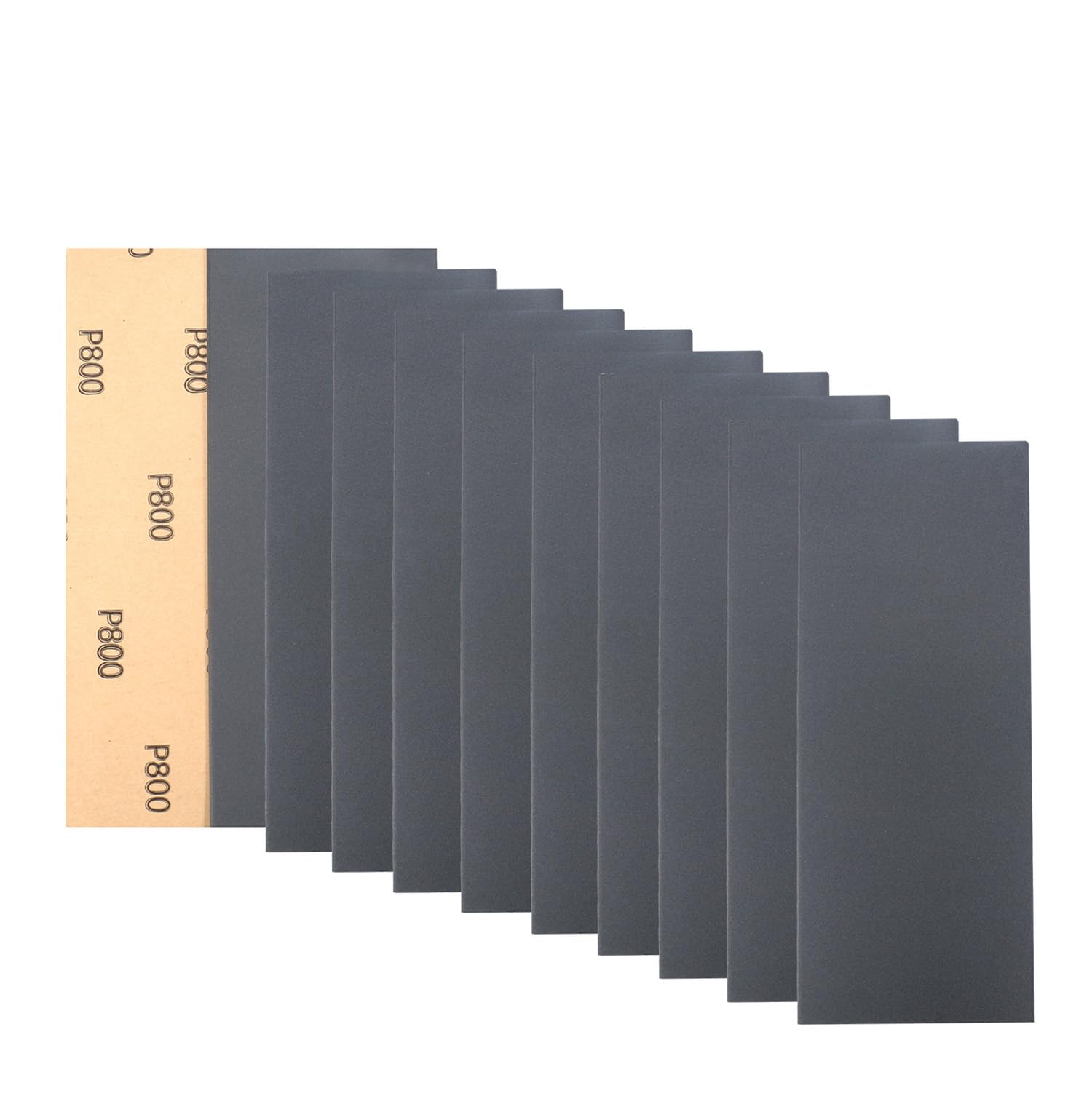 Tueascallk 30Pcs 9 x 3.6 Inchs 800 Grit Wet and Dry Handmade Universal Sanding Sheets, Suitable for Woodworking Furniture/Automobiles/Metal/Lacquer