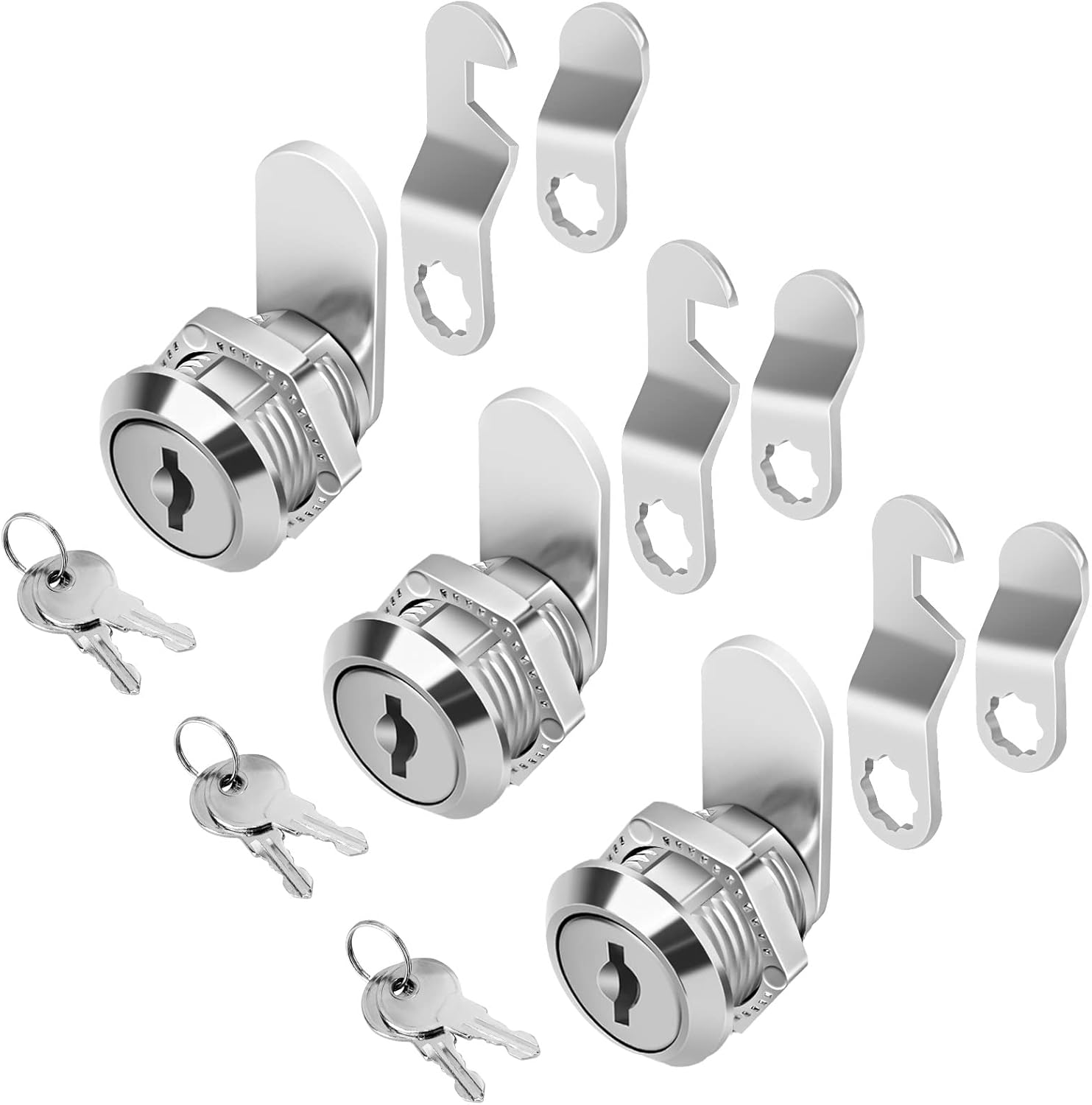 Cylinnda Locks with Keys, 5/8" Cam Locks Keyed Alike, Tool Box