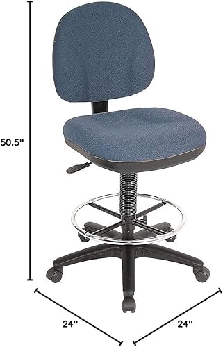 Miniatura 3 de Lorell 80010 Taburete ajustable para tareas múltiples, 24 pulgadas x 24 pulgadas x 40-12 pulgadas x 50-12 pulgadas, azul