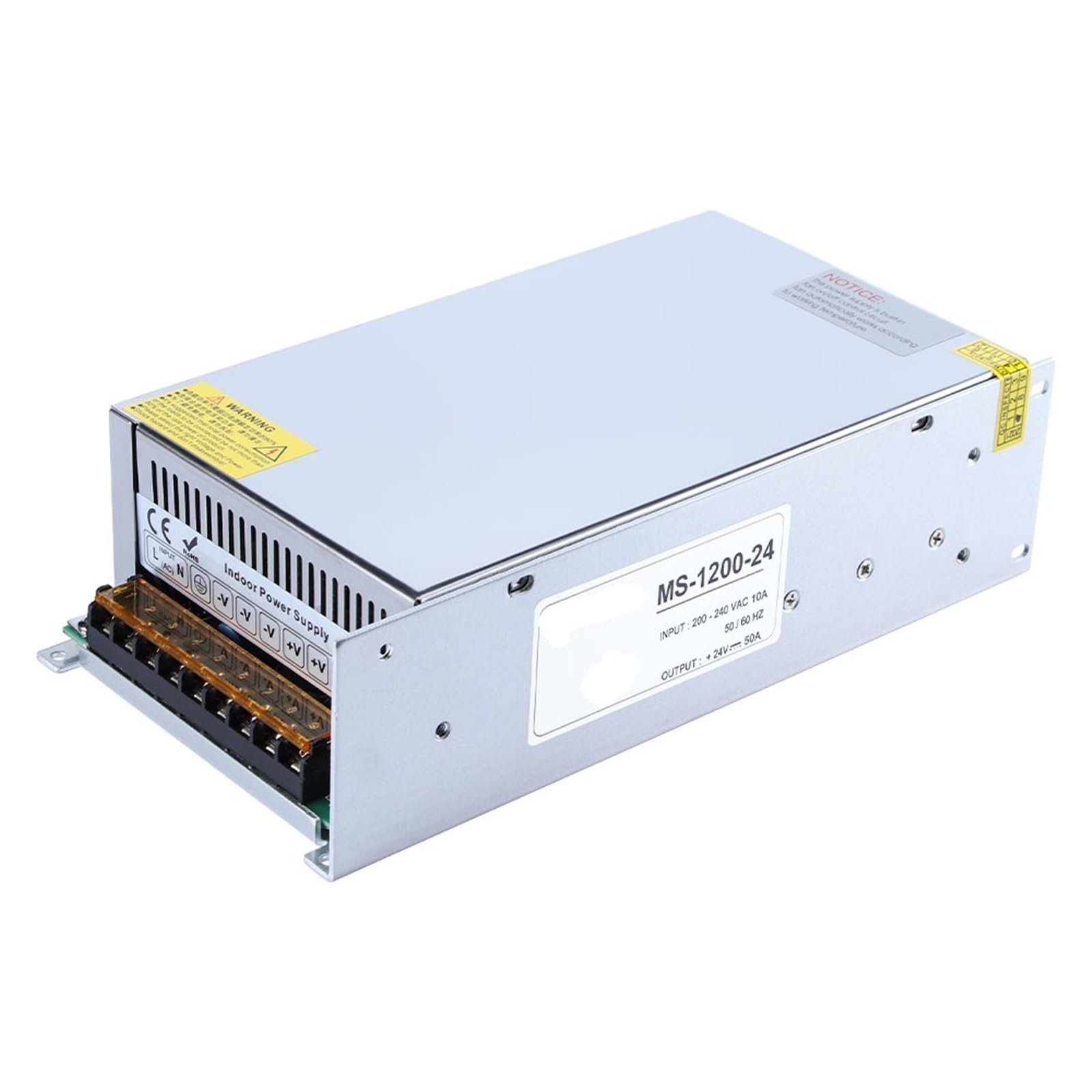 Ms-1200-24 1200W 24V 50A Monitor Amplifier Power Switching Slim Supply 1Pcs