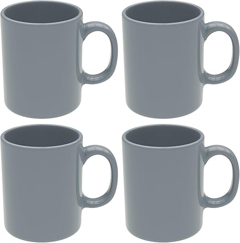 Miniatura 9 de Omniware Teaz Cafe - Juego de 4 tazas de café clásicas de 11 onzas, tazas de café de gres vintage, nostálgico inspirado en los años 50, estética