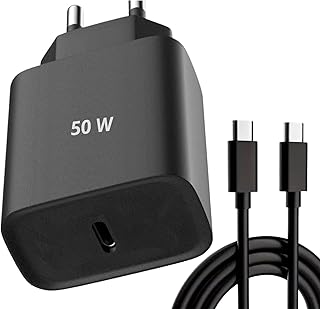 Carregador super turbo 50w ultra rápido usb-c e cabo usb tipo c de