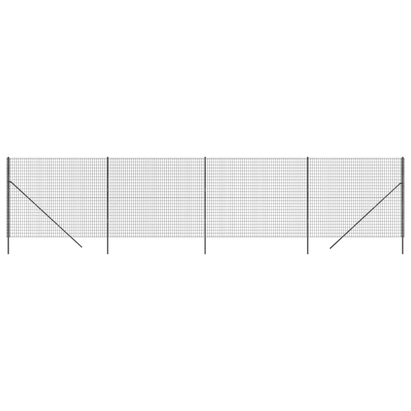 ZEYUAN Cerca de Alambre de Acero galvanizado Gris Antracita 1,6x10 m, Malla Metalica, Malla Alambre, Alambre para Conejos, Vallas De Obra, Mallas para Gallinero, Malla Fina De Malla De Alambre