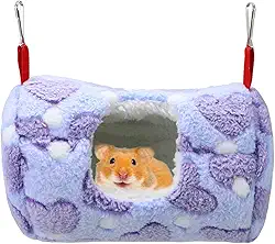Litewoo Bolsa De Dormir Sugar Glider Para Pequenos Animais, Rede, Cama Suspensa, Ninho Algodão Quente Rato, Hamster, Gerbilo, Chinchila, Esquilo, Porquinho-Da-Índia (Azul Médio)