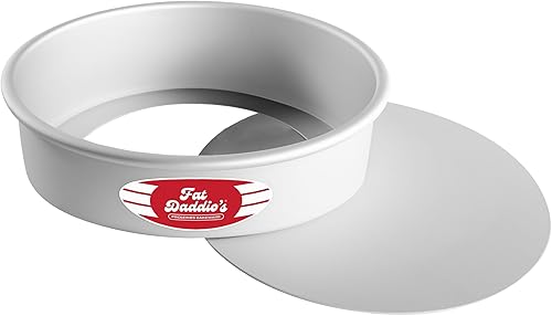 Molde para tarta redondo de aluminio anodizado Fat Daddio con base extraíble, NA
