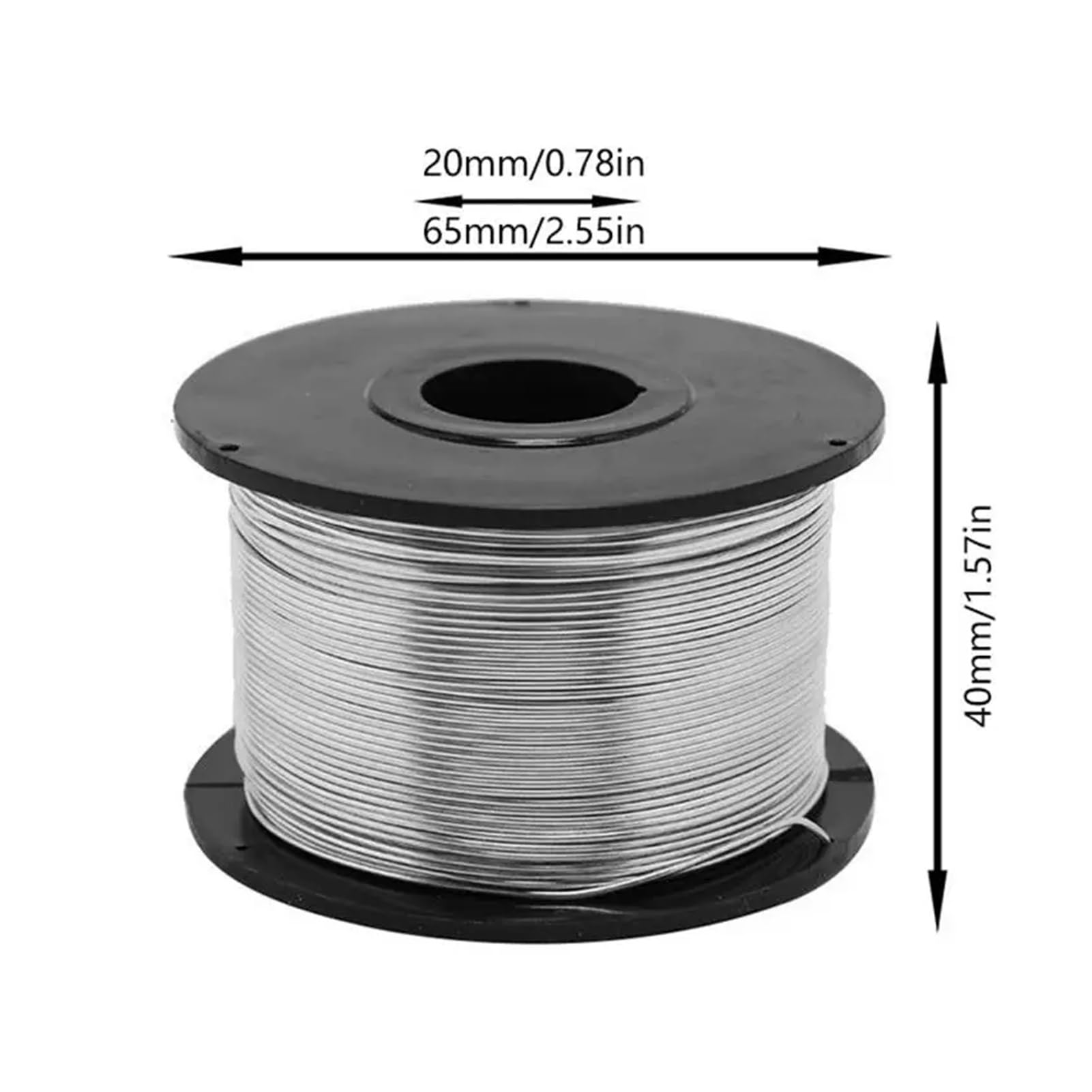 Alambre para atar barras de refuerzo Paquete de 1/2/3 piezas de alambre de acero for atar varillas corrugadas, 0,8 mm de diámetro, 110 m(A3)