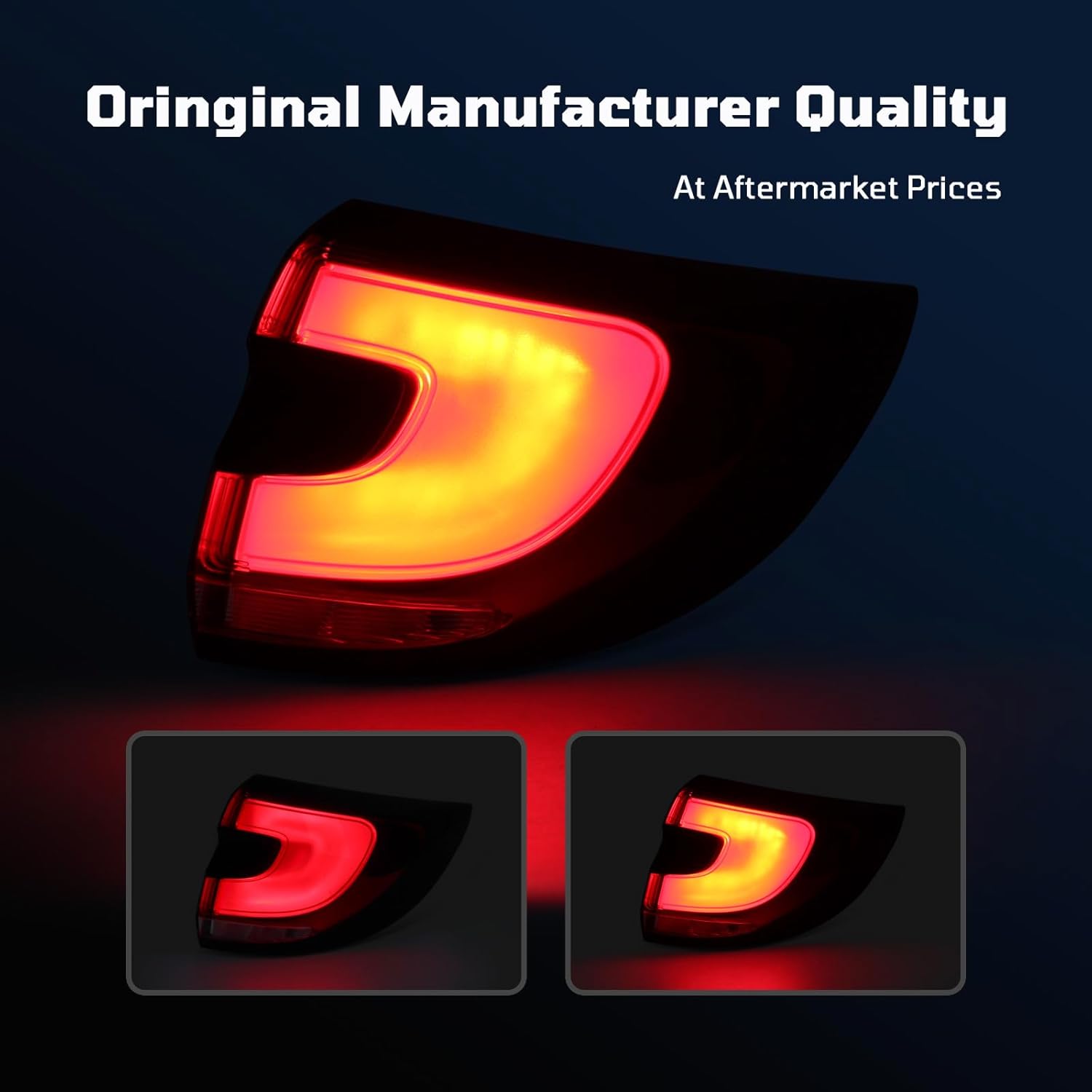 LED Tail Lights Compatible with Chrysler Pacifica 2021-2024 With Sequential Turn Signal Rear Outer Taillights Assembly ‎Replace CH2805122 68424932AB (Right Passenger Side)