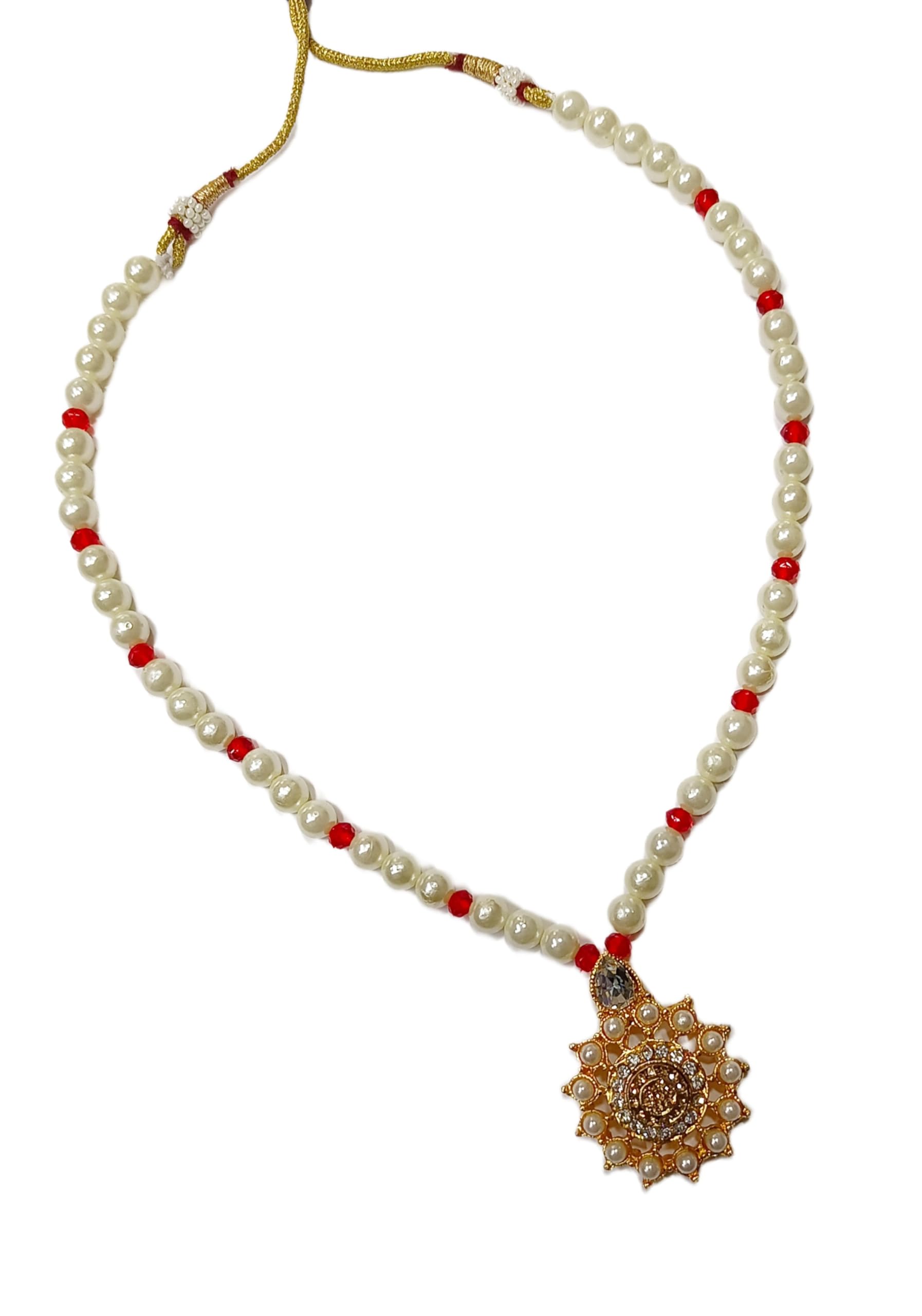 Pinkart Gem For a Gem Moti Mala With Pendent, T.V. Sirial Actor Malerao Holkar warring Necklace.