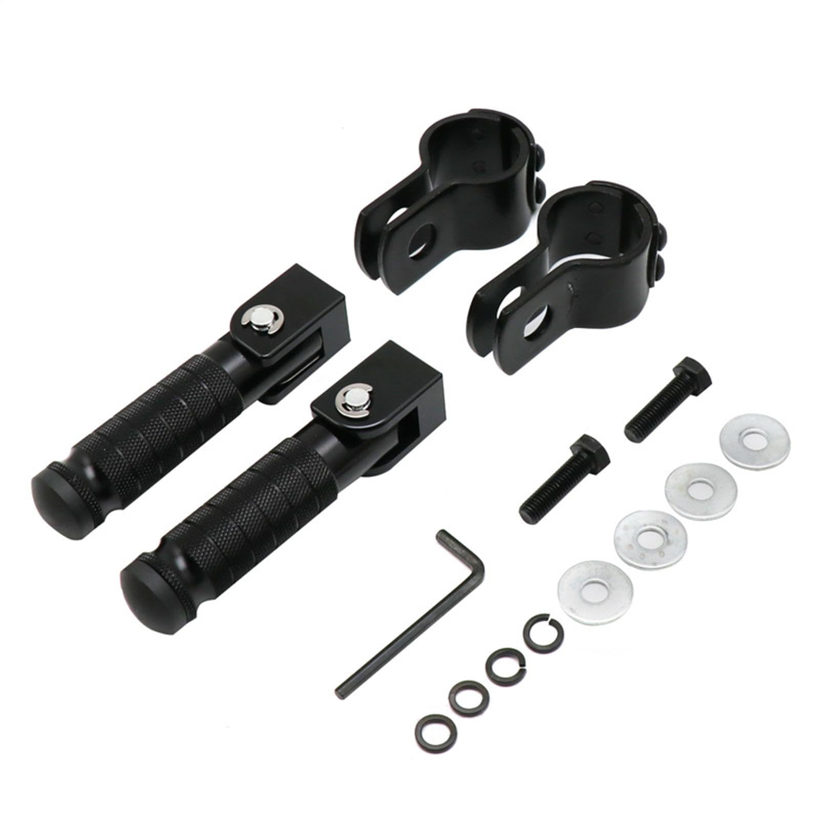Pedane Moto, Poggiapiedi Posteriore Moto, Universali Pedane passeggero per moto, 1 Paio 90° Pieghevole Alluminio Pedaline Moto, Antiscivolo per Moto, Biciclette, Scooter