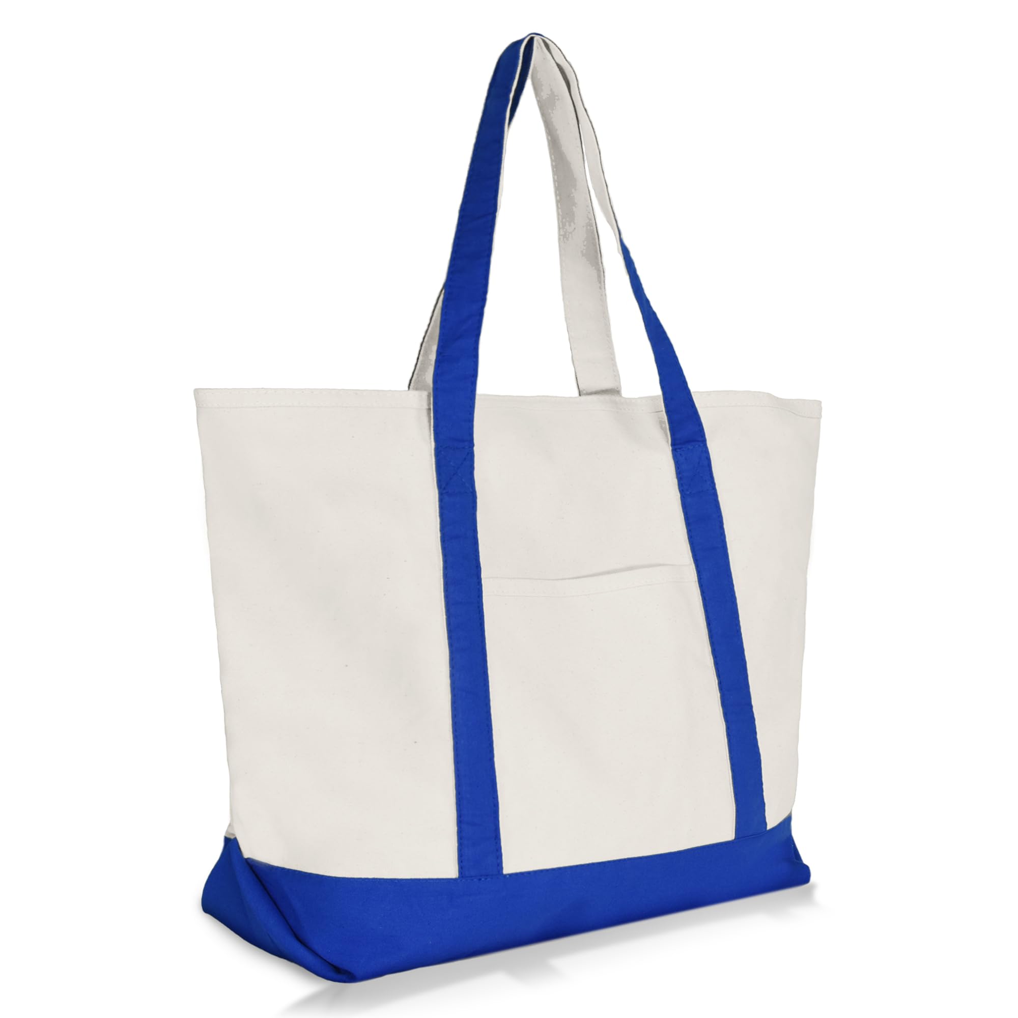22" Heavy Duty Cotton Canvas Tote Bag (Zippered)