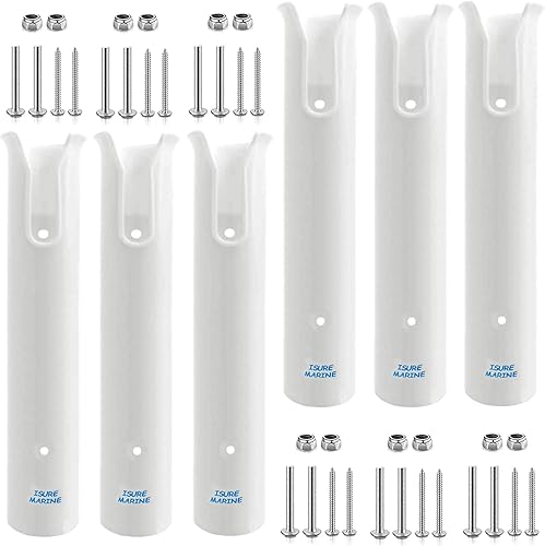 Vista 9 de ISURE MARINE Soporte para caña de pescar con abrazadera de montaje en pared para barco, montaje lateral, portaherramientas, tubos de enlace