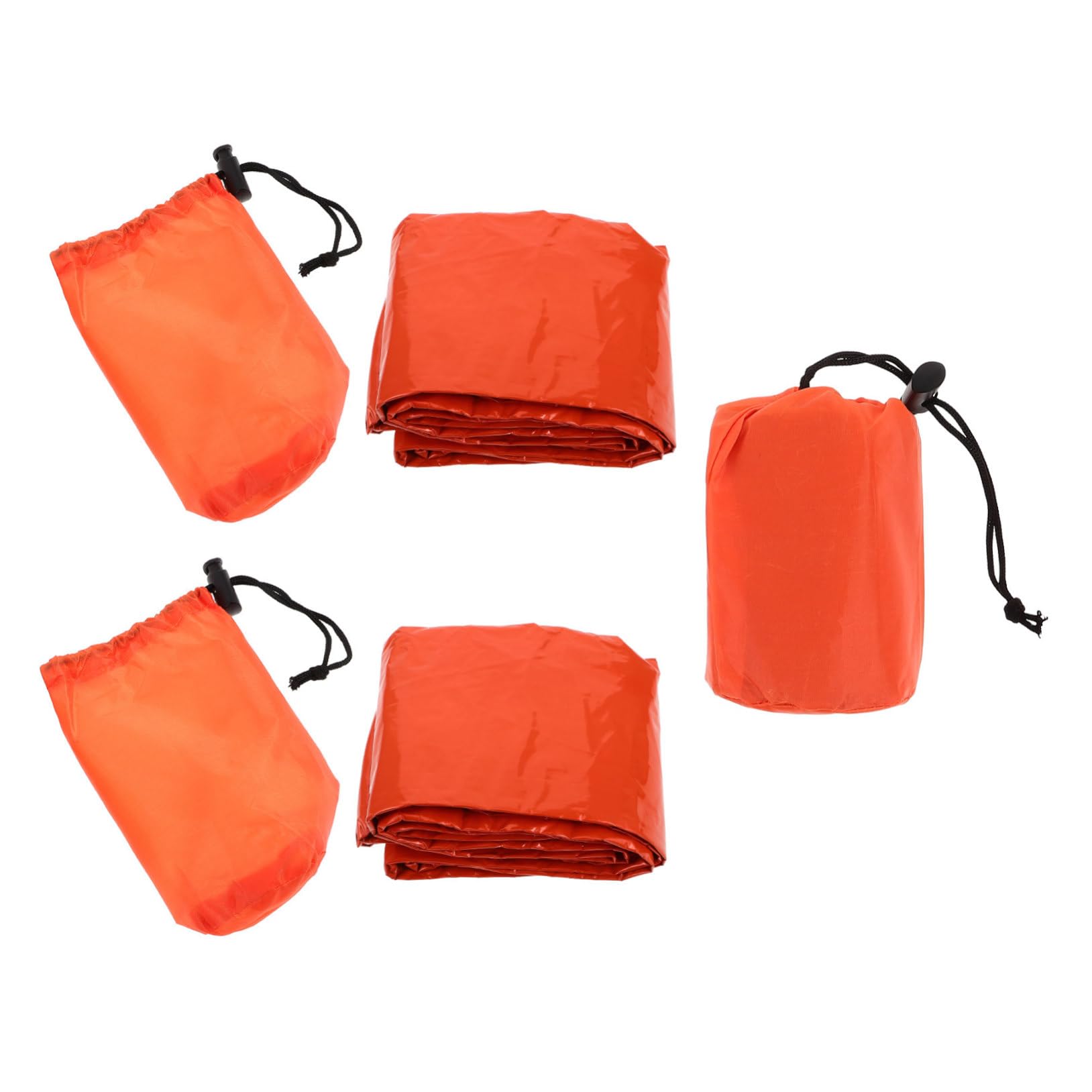 3satz Thermischer Notfall-Schlafsack Tragbarer Schlafsack Mit Verstellbarem Kordelzug Wasserabweisend Für Camping Und Wandern Outdoor Überlebensdecke Robuste Konstruktion