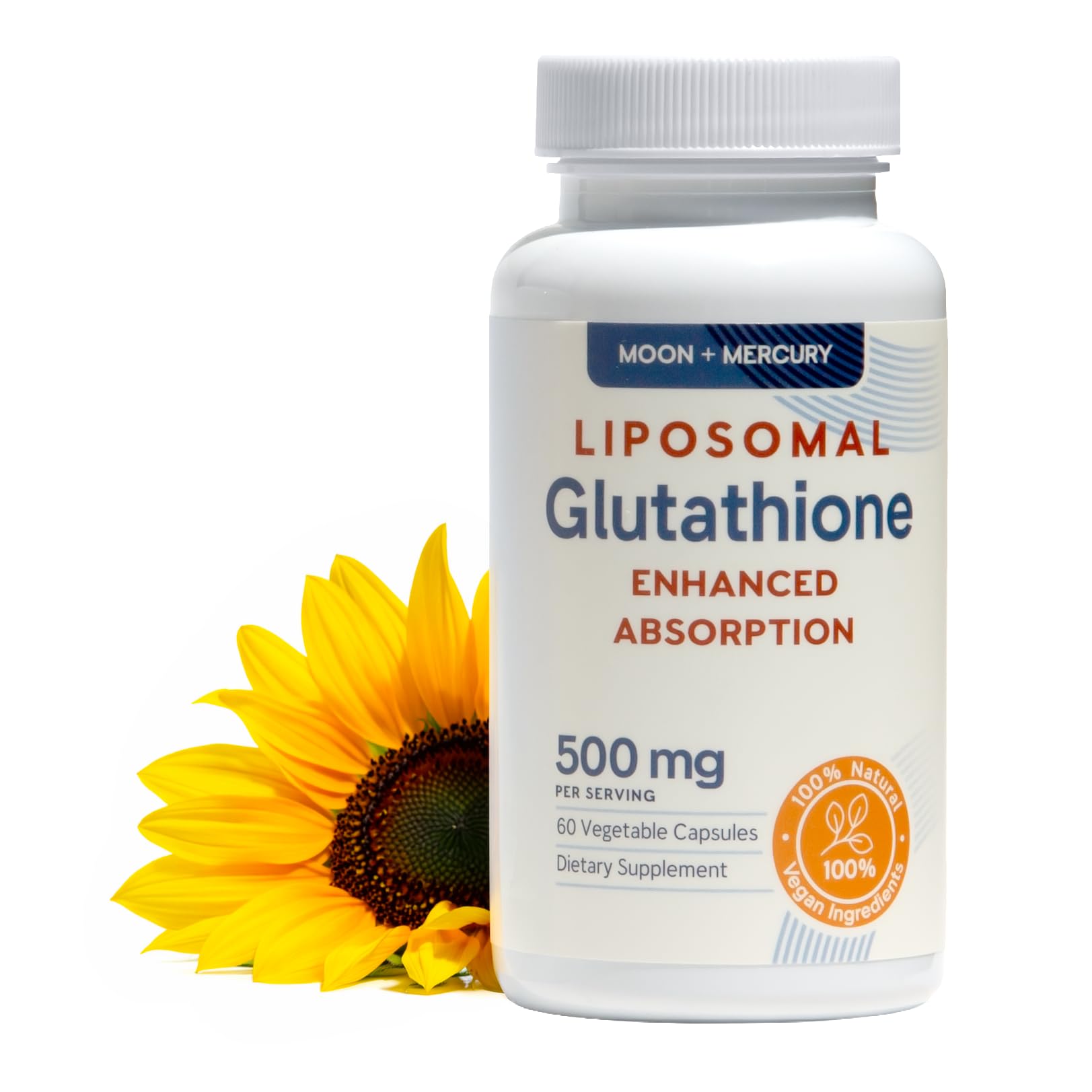 Liposomal Glutathione Supplement, 500mg, 60 Capsules