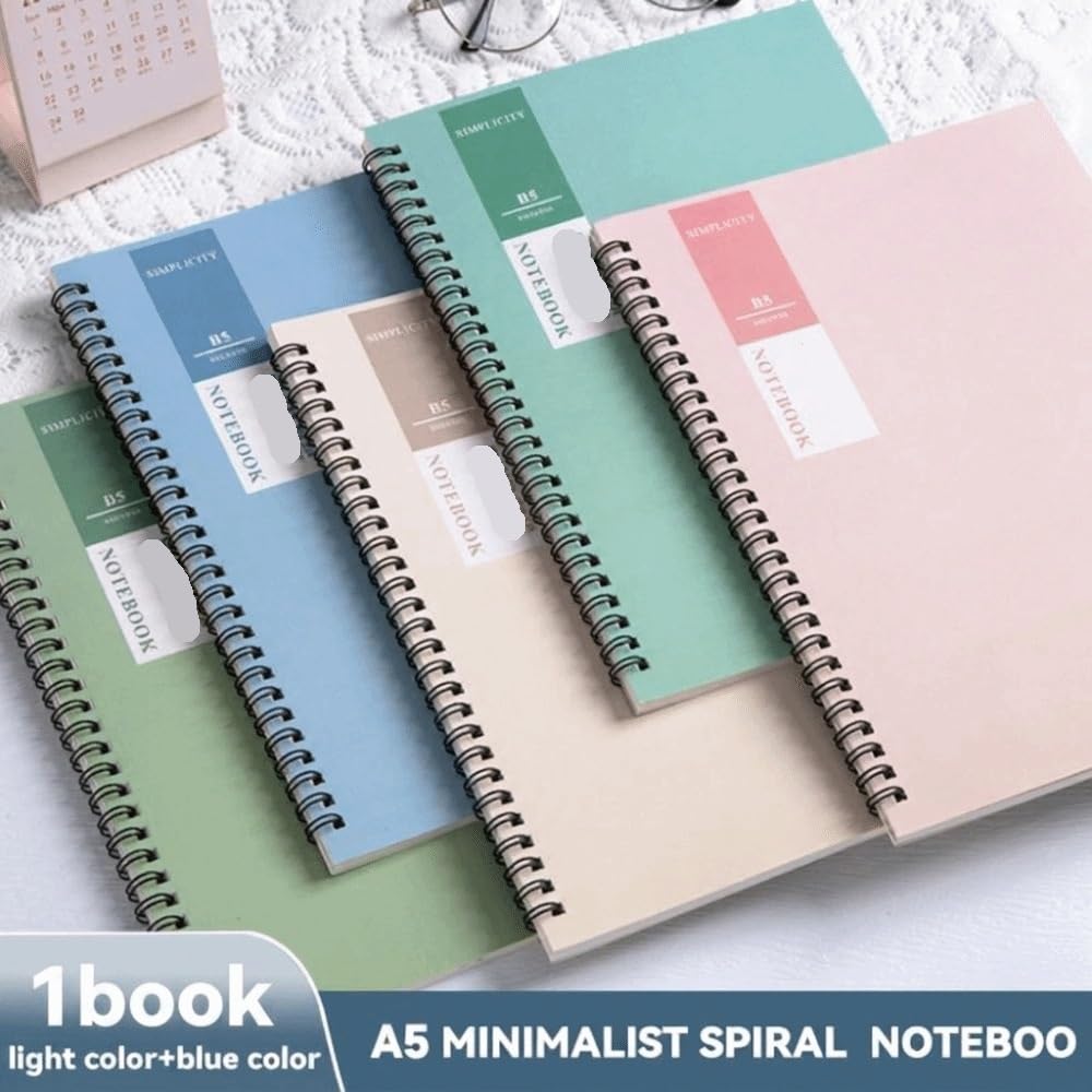 Cahier à spirale de conception à double bobine 5 pièces