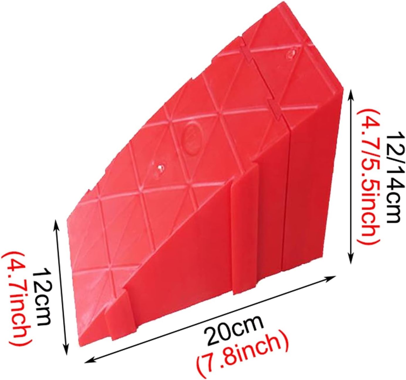 Portable Curb ramp,Suitable for 12/14/16cm/18cm High Threshold Plastic Ramp, for Driveways, Sidewalks Steps, Wheelchairs,Motorcycle (Color : 2pcs, Battery *1 : 25 * 12 * 16cm)