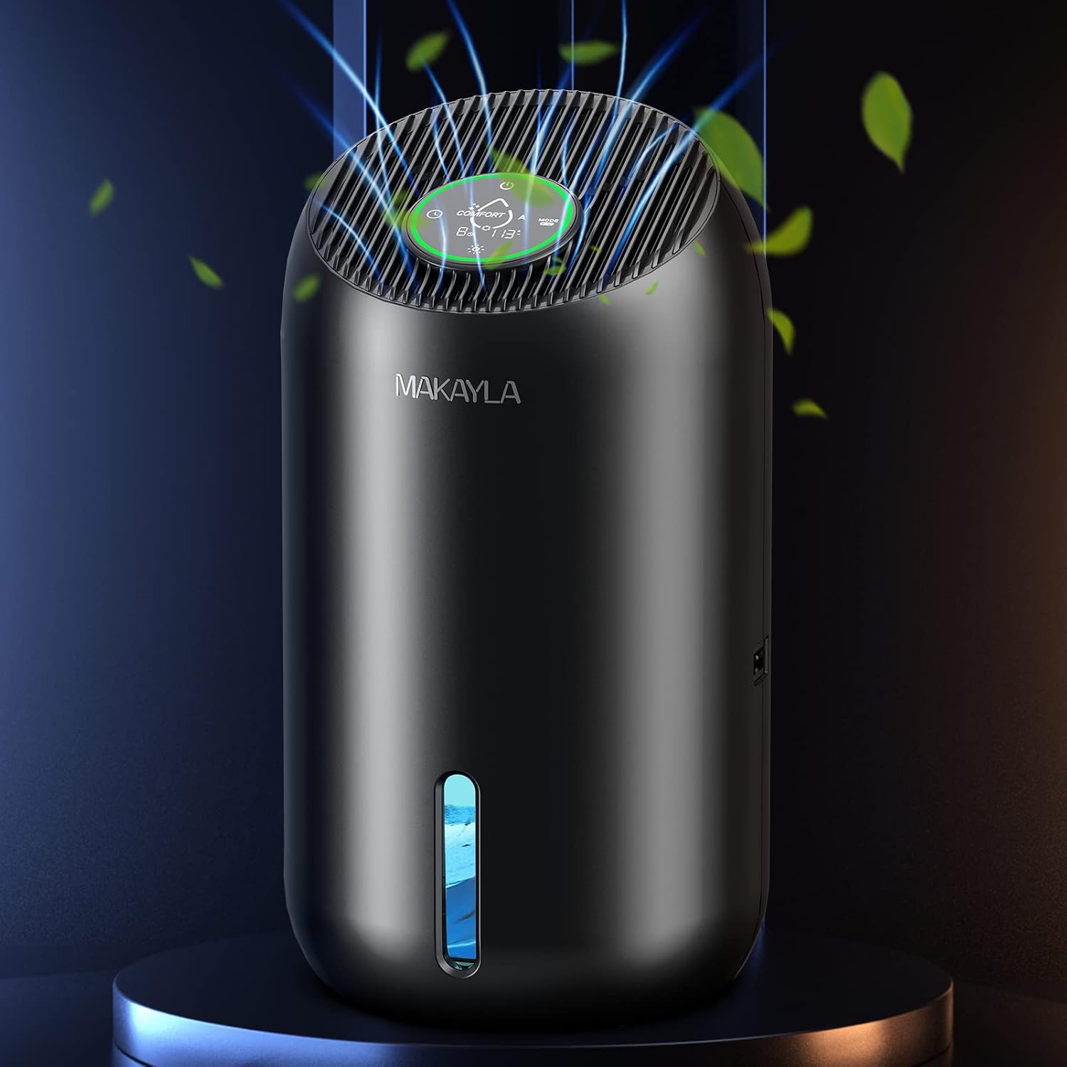 Dehumidifiers for Home, Makayla Dehumidifier with LED Smart Screen/Auto Defrost/Auto-off/2 Working Modes with Timer, 56OZ Quiet Dehumidifiers for Room(600 sq.ft), Basement, Bedroom, Closet, RV, Black