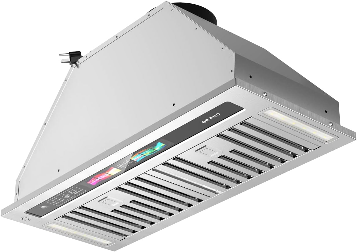 BRANO Insert Range Hood 30 Inch, 900 CFM Voice Control