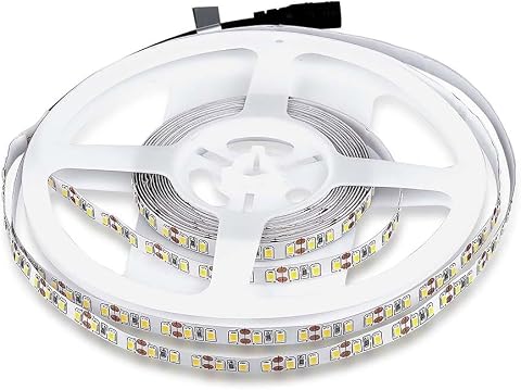 V-TAC Striscia Led da Interno SMD 3528 8W - 5 Metri - Striscia LED Adesiva per Casa, Cucina, Camera, Ambienti Interni - Luce Bianca Calda 3000k - Strisce LED Luminosità 800 Lumen - Alimentata 12V