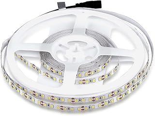 V-TAC LED-Streifen 5 Meter 8 W pro Meter, Lichtband SMD 3528, Farbe des Lichts Naturweiß, 4000 K für den Innenbereich mit Klebestreifen, Stromversorgung über 12 Volt.