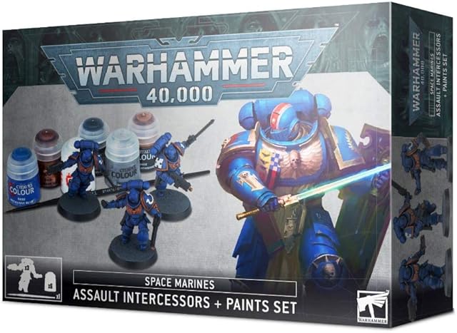 Games Workshop - Warhammer 40,000: Space Marines Assault Intercessor and Paint Set