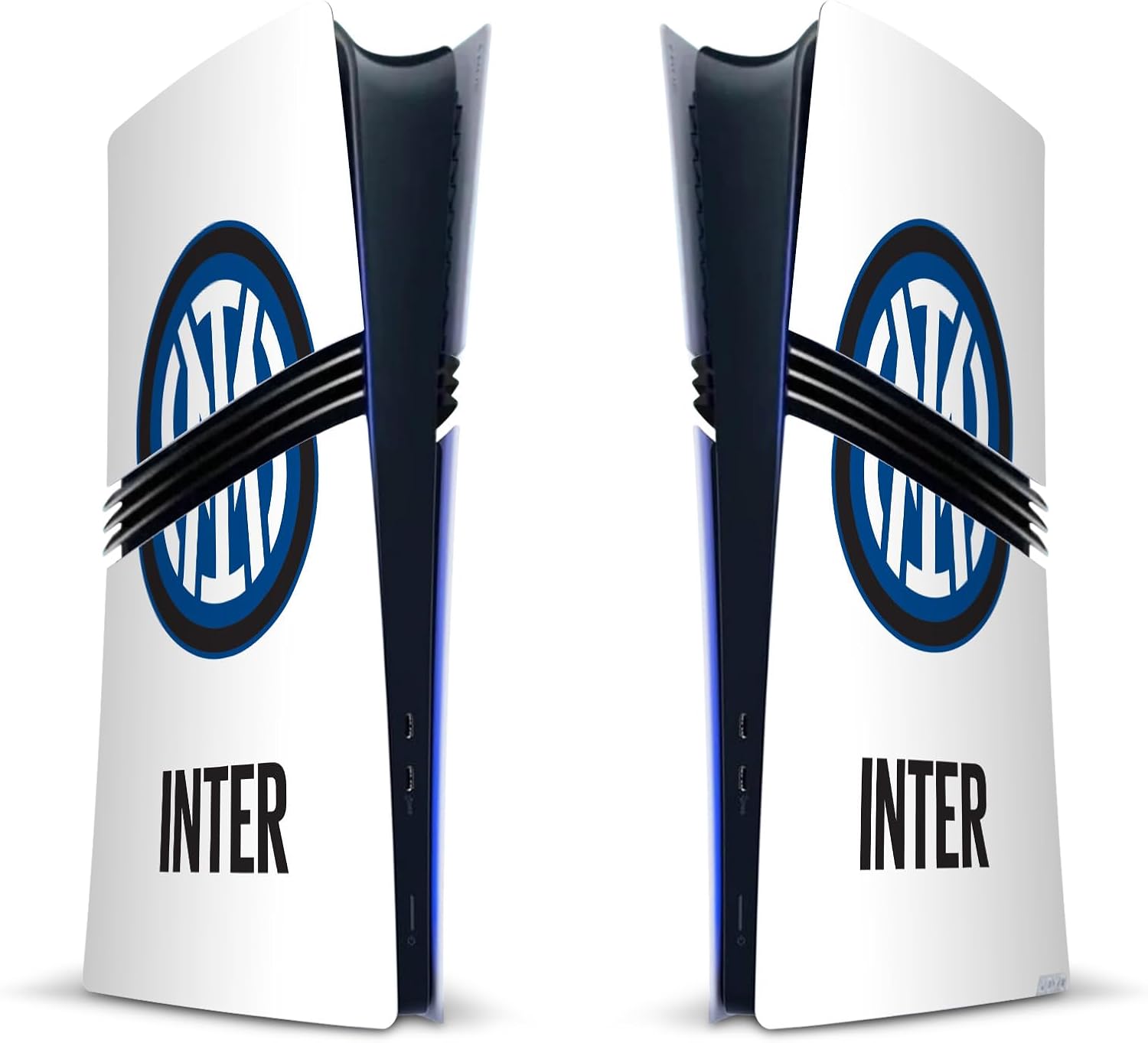 Head Case Designs Officially Licensed Inter Milan Logo On White Badge Vinyl Sticker Gaming Skin Decal Cover Compatible With Sony PlayStation 5 PS5 Pro Digital Edition Console