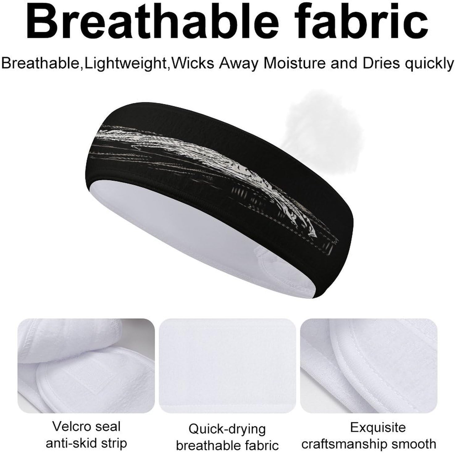 Skeleton in The Coffin Headband Elastic Non-Slip，Headbands for Women Fashion Accessories，Hair Bands for Daily Workout Yoga Running Sports.