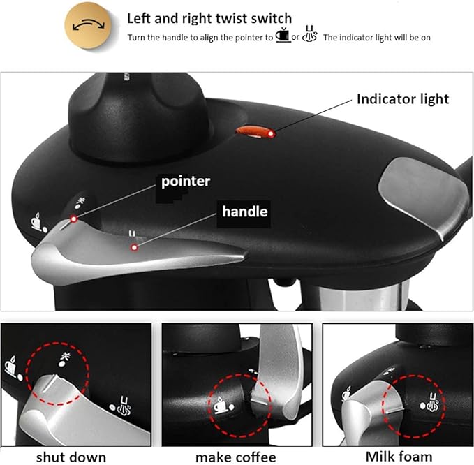 Máquina de Espresso 5 Bar, 250 ml, 730W, Color Negro miniatura 6