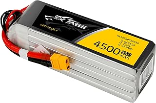 TATTU 4500mAh 22.2V 25C 6S1P Lipo Battery Pack with XT60 Plug