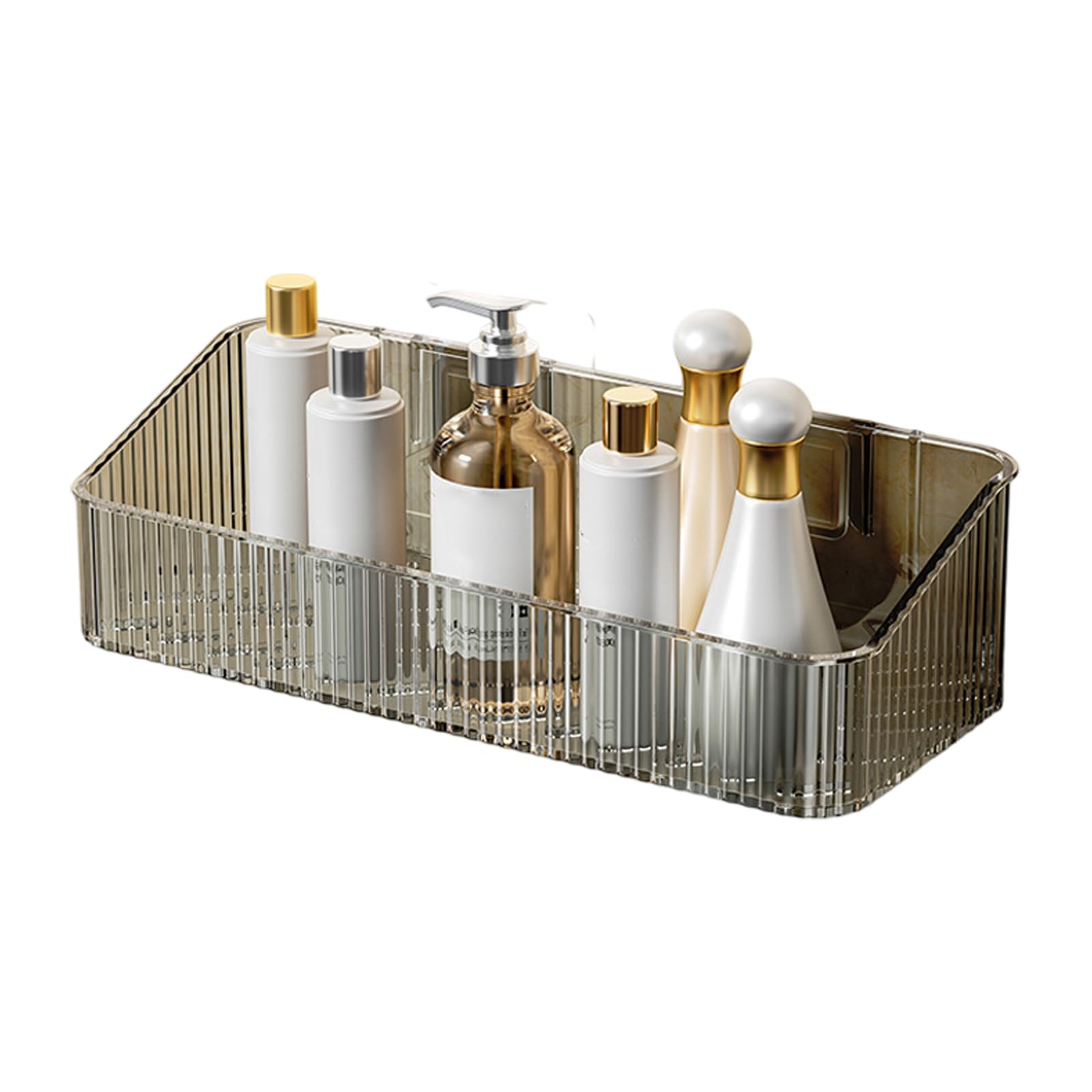 Msioytog Adhesive Shower Caddys Bath Organizers Not Drilling Bathroom Organizers Large Capacity Bathroom Accesseries Holder Not Drilling Shelves