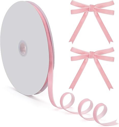 Miniatura 180 de Cinta de terciopelo caqui, cinta de terciopelo dorado vintage de 5/8 pulgadas x 25 yardas, cintas finas para adornos de árbol de Navidad, envoltura