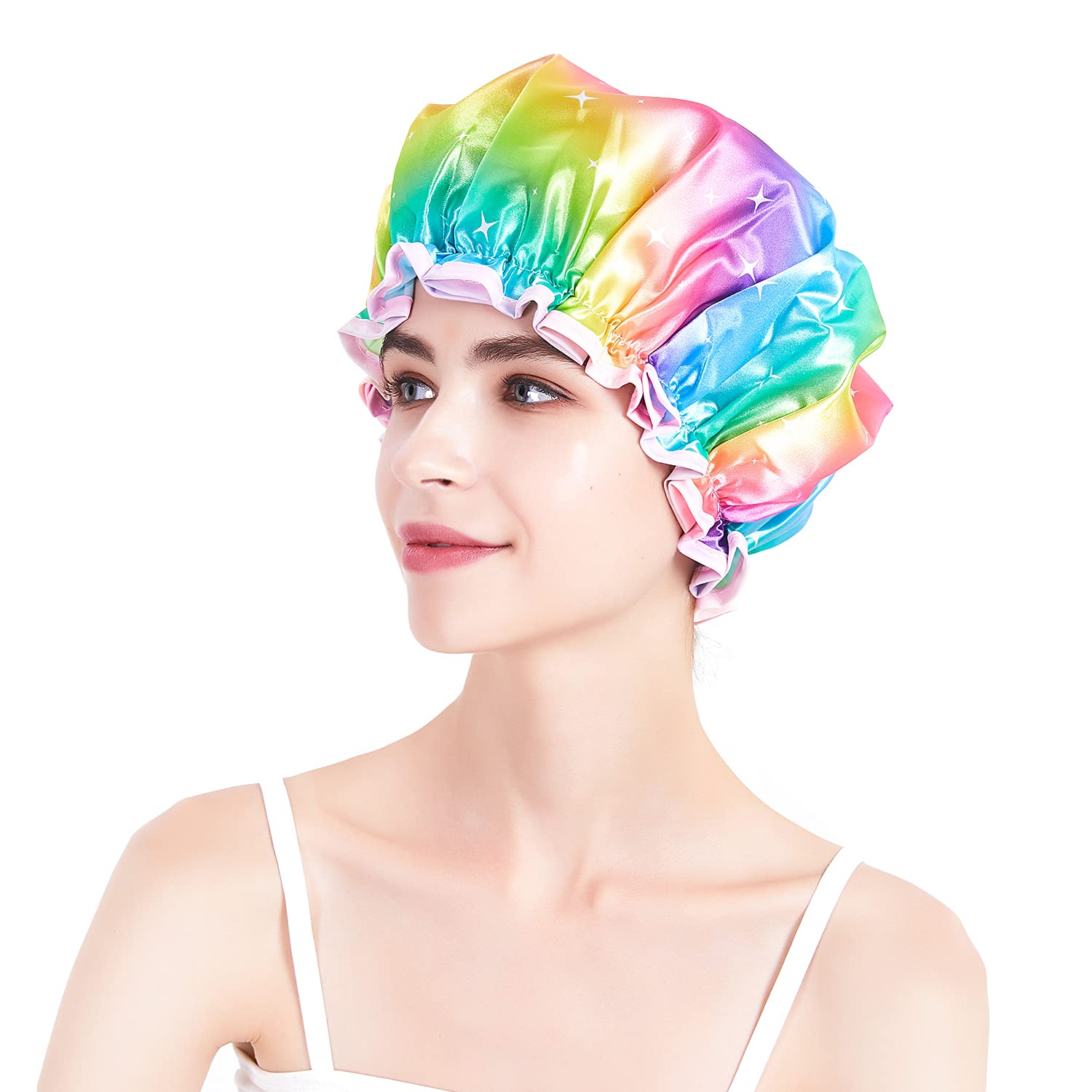 Kite kiss Rainbow Shower Cap with 