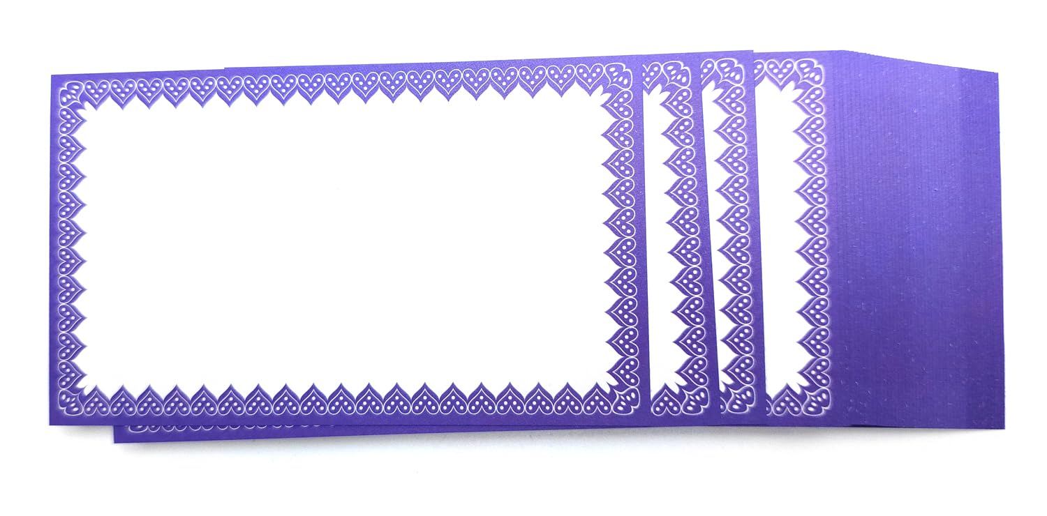 Color Index Cards – 3x5 Inches, 260gsm Thick, Set Of 50, Blank Cards For Notes & Study (Violet)