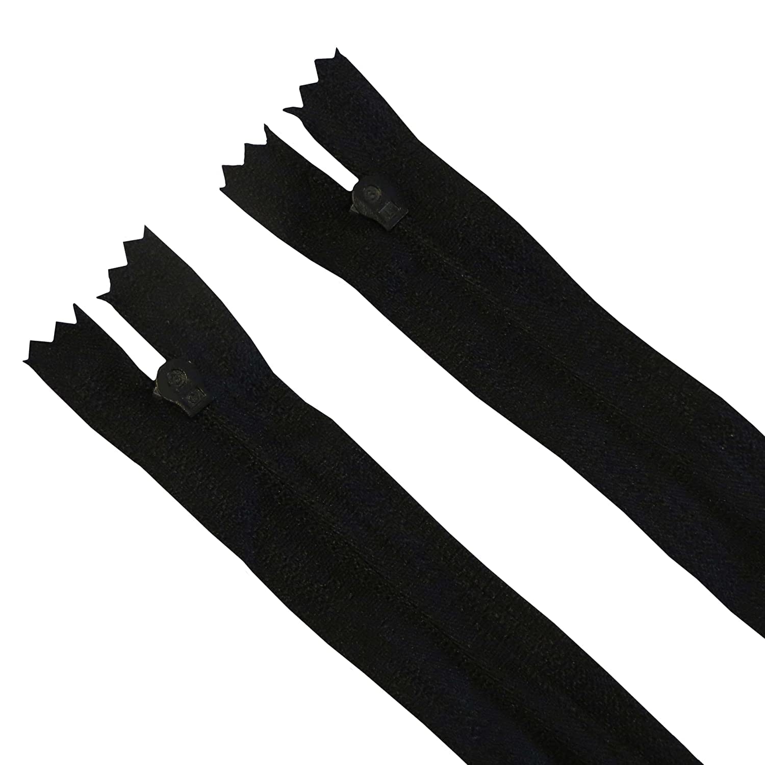 Dreamlover Pack of 10 Nylon Invisible Zippers Close End 6 inches Zip for Tailoring, Stitching, Sewing, Craft, Fashion Designing, DIY (Black) 2