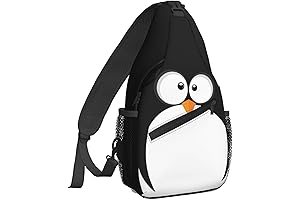 Funny Penguin Face Sling Backpack For Women