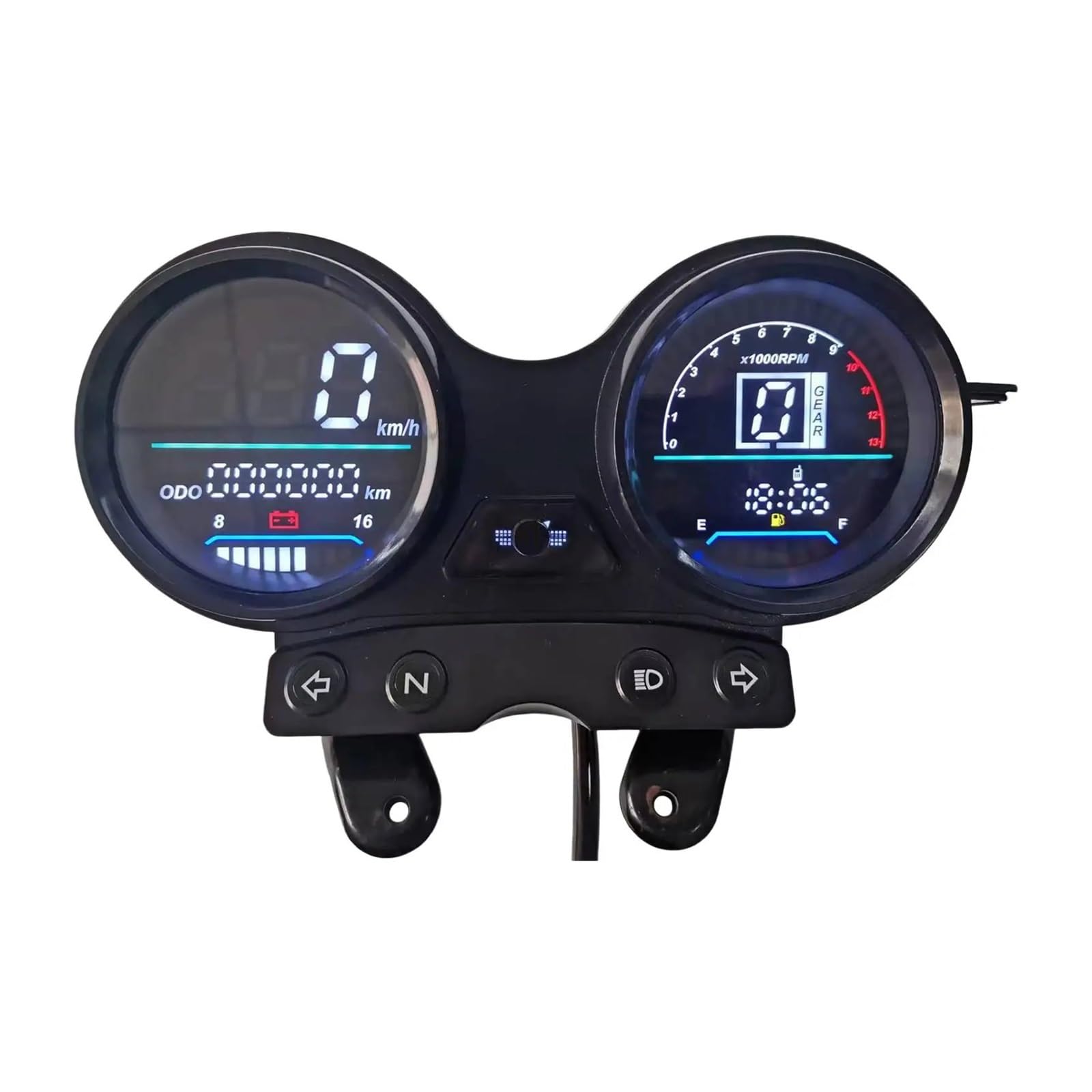 Tachimetro Contagiri digitale DC 12V Moto Contachilometri Digitale Tachimetro Per Ybr 125 Strumento Digitale Moto Tachimetro Indicatore Livello Carburante Indicatore Di Olio