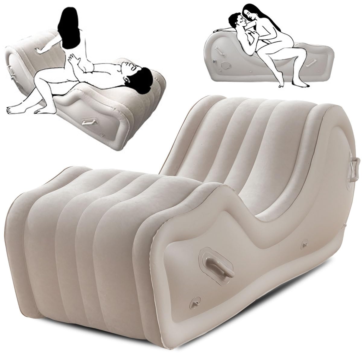Sex Furniture for Couples BDSM, Inflatable Sex Bondage Sofa Chair with Built-in Air Pump, G Spot Position Pillow Cushion for Adult Women Sexual Pleasure
