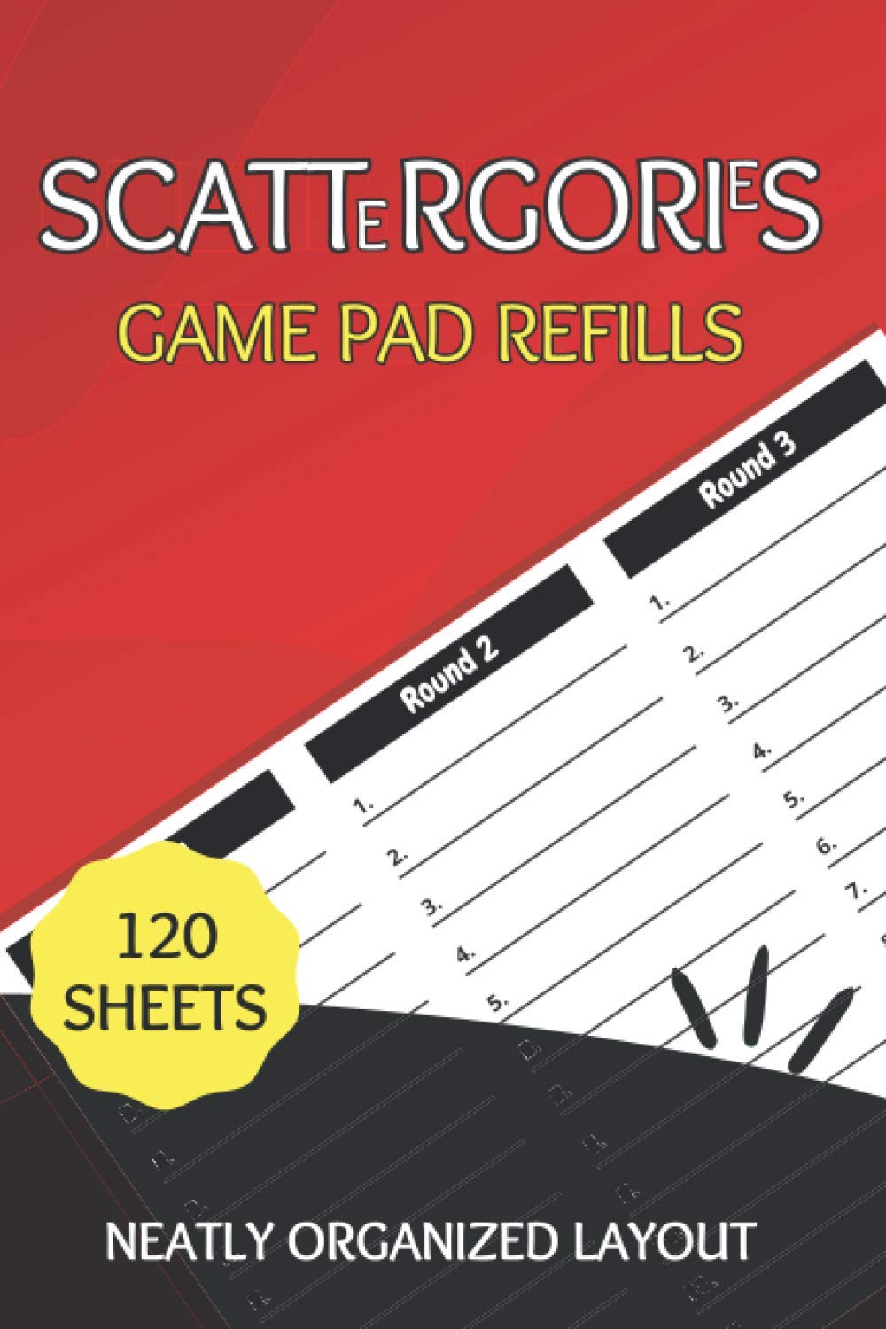 Scattergories Game Pad Refills: 120 Sheets For Playing Scattergories - Score Game Record Book - Handy Size